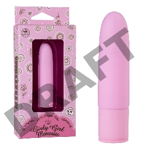 Розовый силиконовый мини-вибратор - 10 см.