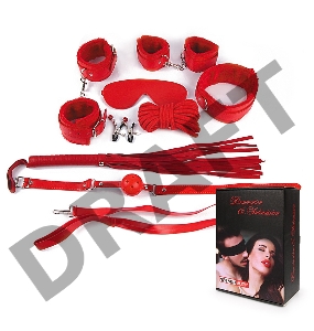 Пикантный красный набор БДСМ