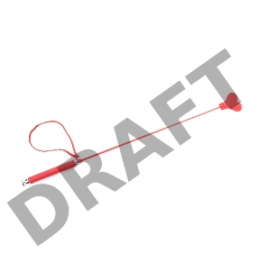 Красный стек со шлепком в виде сердца - 61 см.