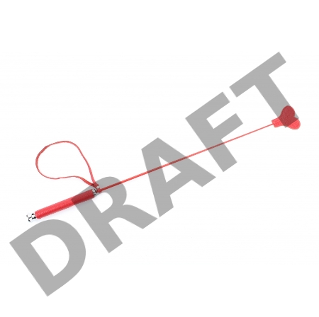 Красный стек со шлепком в виде сердца - 61 см.