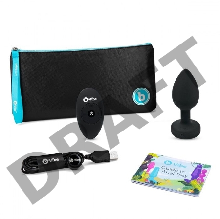 Черная анальная вибровтулка с кристаллом Vibrating Jewel Plug M/L - 10,5 см.