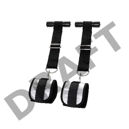 Фиксаторы для рук Anonymo, полиэстер, серебряные, 23 см