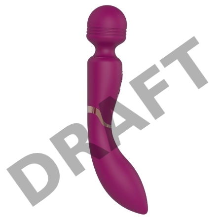 Сливовый двусторонний универсальный вибромассажер AN Node - 21 см.