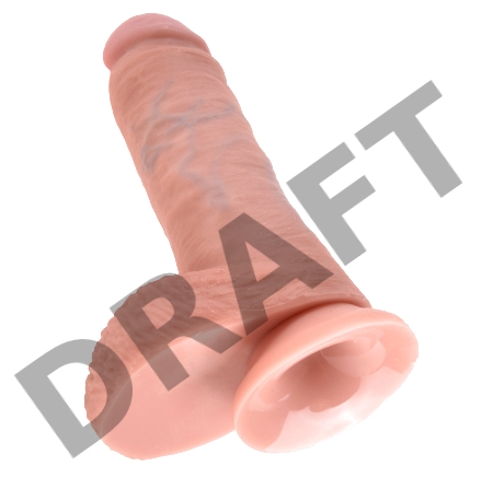 Фаллоимитатор на присоске 8 Cock with Balls