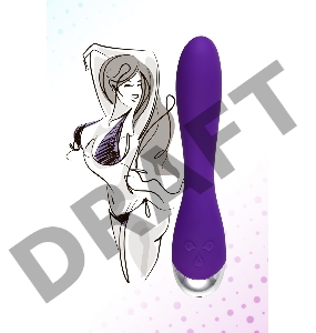 Вибратор Штучки-Дрючки Дрючка-удовольствие, силикон, фиолетовый, 20,5 см