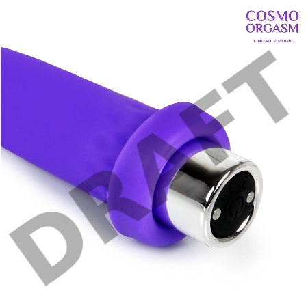 Фиолетовый вибростимулятор в форме зайчика - 10,5 см.