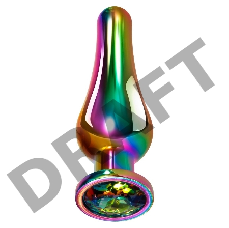 Evolved RAINBOW METAL PLUG MEDIUM Радужная анальная пробка средняя