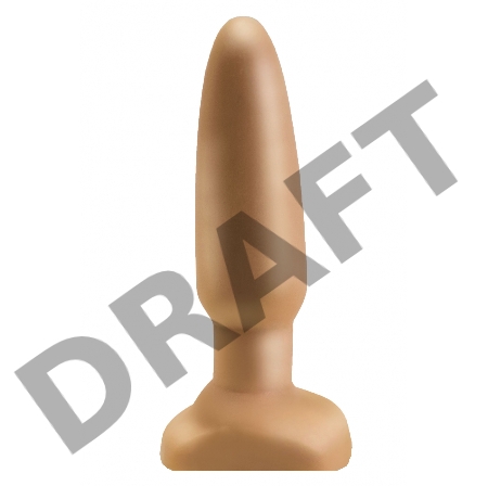 Телесный анальный плаг среднего размера - 18 см.
