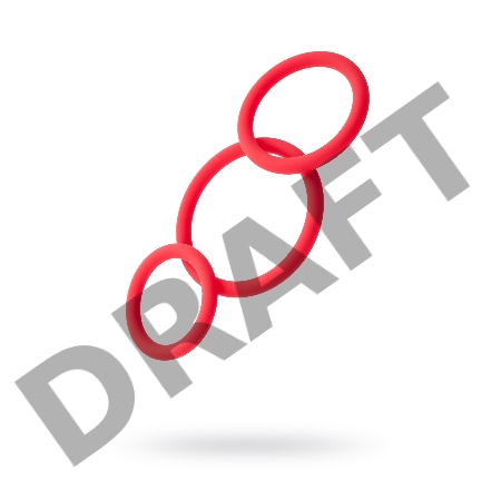 Набор эрекционных колец Black & Red TOYFA, силикон, красный, Ø6/5/4 см