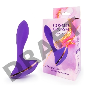 Фиолетовый вибростимулятор G-точки с широким основанием - 15,5 см.