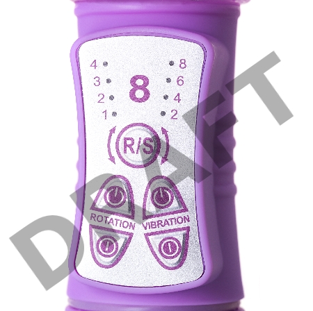 Вибратор с клиторальным стимулятором TOYFA A-Toys High-Tech fantasy, TPE, фиолетовый, 22, 5 см