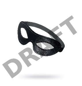 Маска открытая овальная Pecado BDSM, натуральная кожа, черная