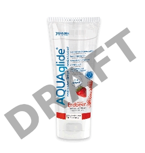 Гель-лубрикант на водной основе AQUAglide с ароматом клубники - 100 мл.