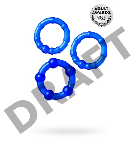 Набор колец TOYFA A-toys, TPE, синий, Ø 3,5/3/2 см