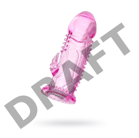 Насадка на пенис TOYFA, TPE, розовая, 13,5 см