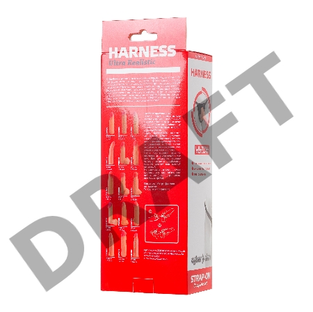 Страпон на креплении LoveToy с поясом Harness, реалистичный, neoskin, телесный, 21,6 см