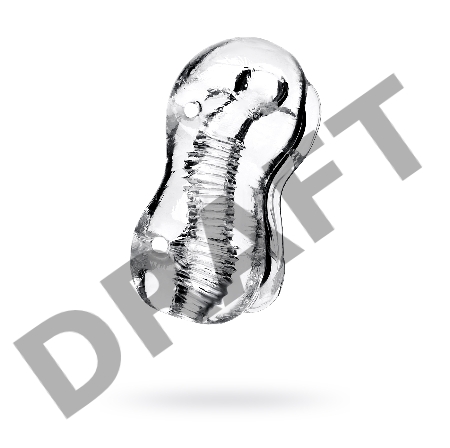 Мастурбатор нереалистичный Lingam by TOYFA  Indira, TPE, прозрачный, 14 см