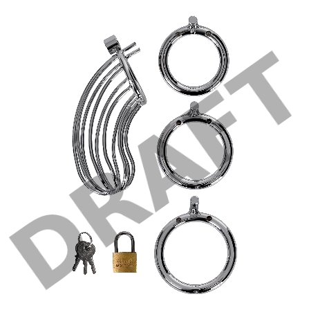 Пояс верности мужской TOYFA Metal, серебряный