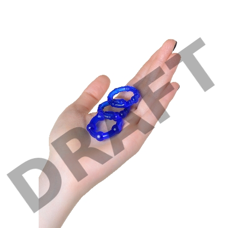 Набор колец TOYFA A-toys, TPE, синий, Ø 3,5/3/2 см