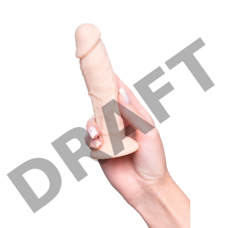 Фаллоимитатор RealStick Silicone Tom H, сайлекспан, телесный, 15 см