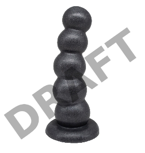 Черная насадка-плаг на харнесс PLATINUM 9 - 24 см.