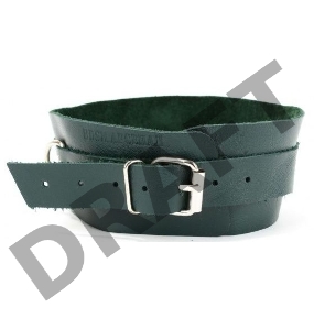 Изумрудный широкий ошейник с кольцом Collar Emerald