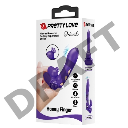 Вибронасадка на палец Orlando, фиолетовая