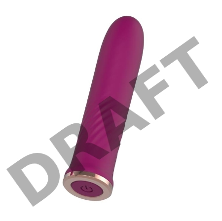 Сливовый миниатюрный вибромассажер AN Stalk - 10,2 см.