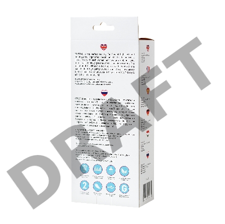 Вибратор с клиторальным стимулятором L'EROINA by TOYFA Crystal, силикон, голубой, 18,3 см