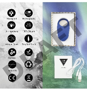 Синее кольцо с вибрацией Thor Cockring