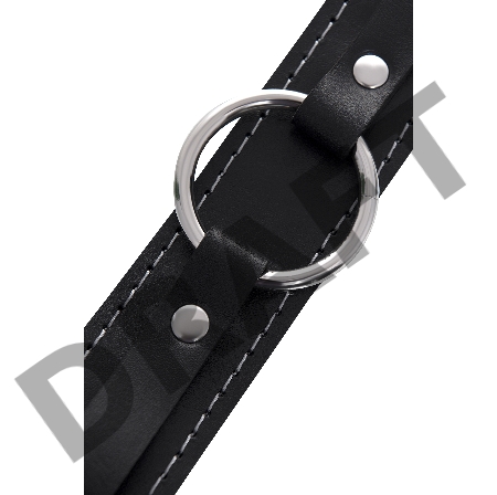 Ошеиник-чокер Pecado BDSM, натуральная кожа, черный