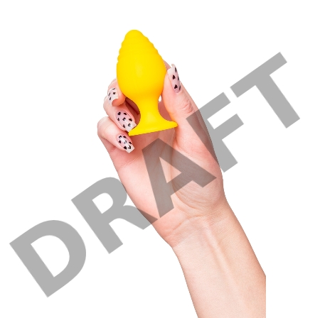 Анальная втулка ToDo by Toyfa Riffle, силикон, желтый, 7,5 см