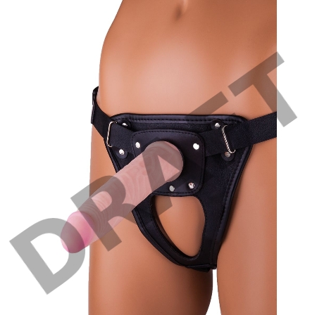 Телесный ультра реалистичный страпон с регулируемыми трусиками - 16,5 см.