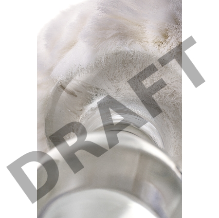 Анальная втулка Sexus Glass, с белым хвостиком, стекло, прозрачная, 14 см, Ø 4 см