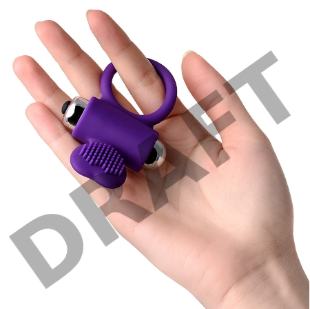 Виброкольцо с ресничками JOS PERY, силикон, фиолетовый, 9 см