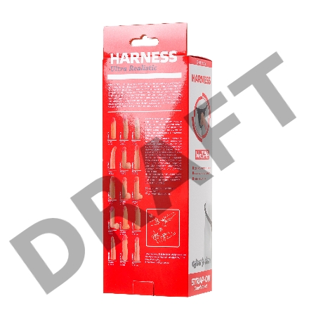 Страпон на креплении LoveToy с поясом Harness, реалистичный, neoskin, телесный, 18 см