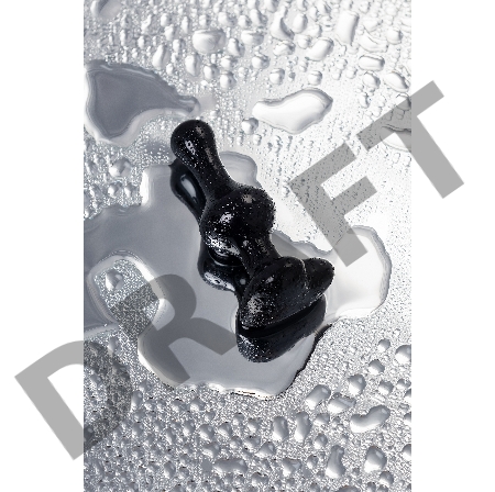 Анальная втулка Sexus Glass, стекло, черная, 9,8 см