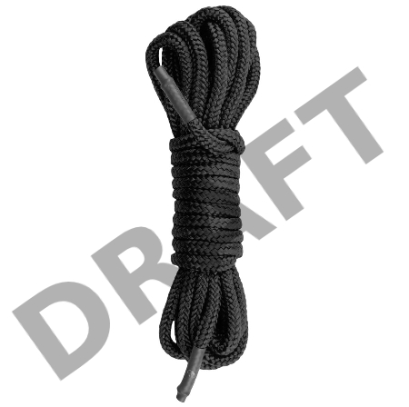 Черная веревка для бондажа Easytoys Bondage Rope - 5 м.