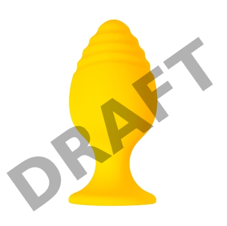 Анальная втулка ToDo by Toyfa Riffle, силикон, желтый, 6 см