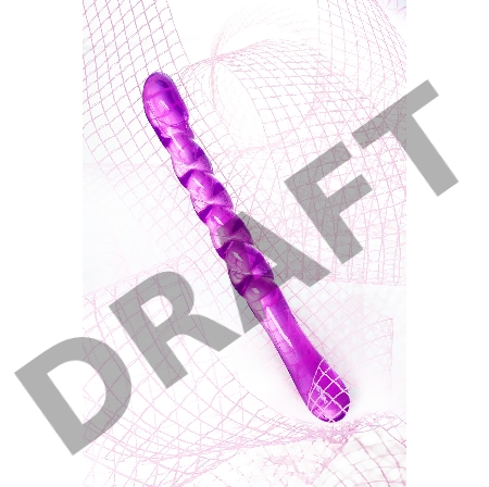 Двусторонний фаллоимитатор A-Toys by TOYFA Tanza, TPE, фиолетовый, 27,5 см