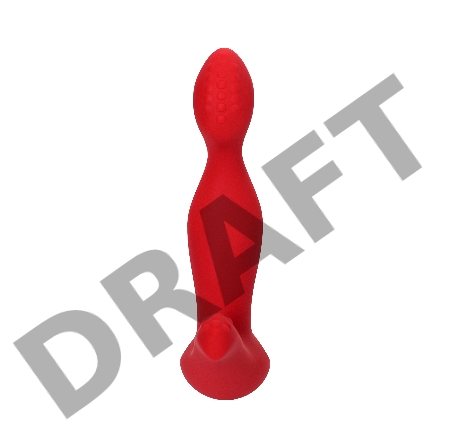 Вибростимулятор простаты Штучки-дрючки, силикон, красный, 12,5 см