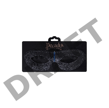 Маска открытая овальная Pecado BDSM, натуральная кожа, черная