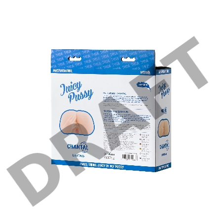 Мастурбатор реалистичный TOYFA Juicy Pussy Chantal с вибрацией, вагина и анус, TPR, телесный, 14,5 с