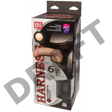 Страпон на креплении LoveToy WOMAN - CUBA с 2 насадками, neoskin, телесный