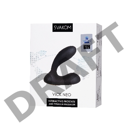 Стимулятор простаты Svakom Vick Neo, силикон, чёрный, 10 см