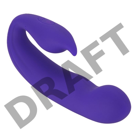 Фиолетовый вибратор G-Spot Dual Stimulator with Rolling Ball - 17,1 см.