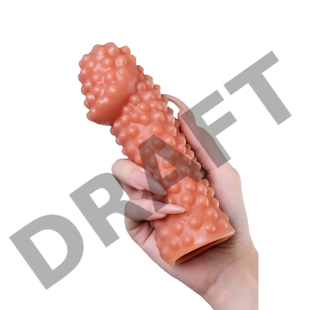 Насадка KOKOS с дополнительной стимуляцией, реалистичная, TPE, телесная, 16.5 см 004