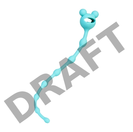 Анальная цепочка Штучки-Дрючки, силикон, голубой, 28 см