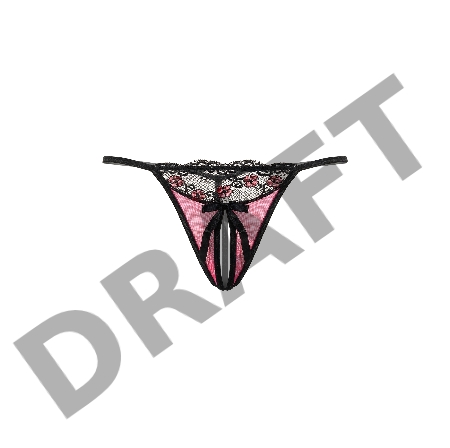 Стринги с бантом открытые SoftLine Collection, черный, S/L