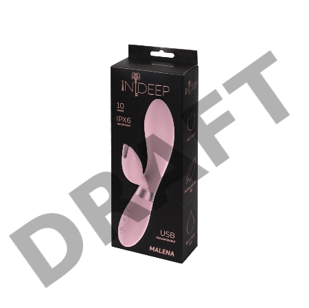 Розовый вибратор-кролик Indeep Malena - 21,5 см.